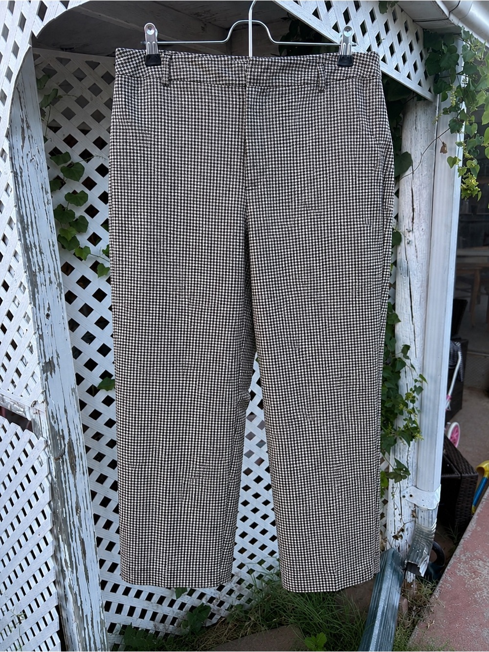 Women’s Black & White Gingham Dress Pants